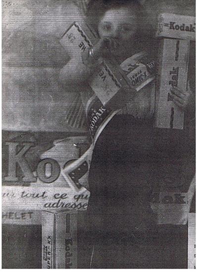 Patricia Bachelet posant pour une réclame Kodak